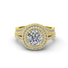 varitsa-jewellers - 2.0ct Brilliant Diamond Double Halo Gold Bridal Wedding Ring - 01US11
